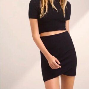 Aritzia Talula Primrose Faux-Wrap Mini Skirt